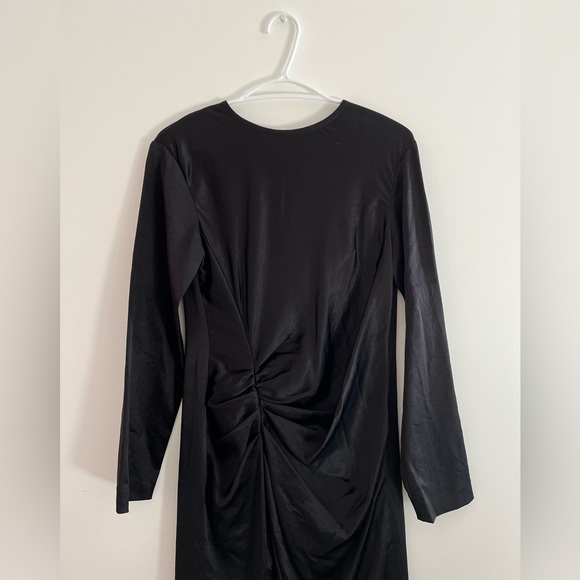 New Helmut Lang Silky Black Midi Dress | NWOT - Picture 3 of 5